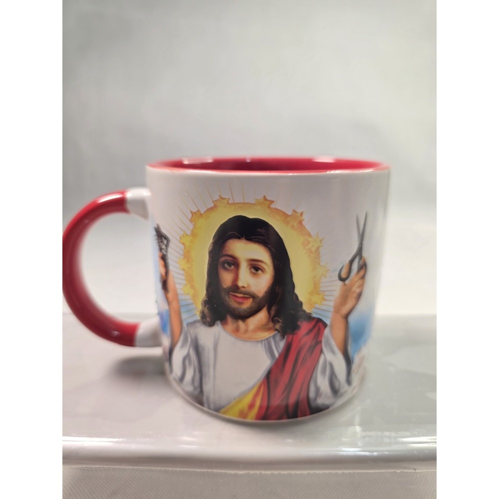 UPG , LJesus  Shaves Mug - Hot Liquid Change, Gift, Collectable, Funny, Religion
